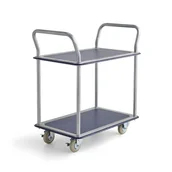 Wózki magazynowe - Wózek półkowy VESSEL, 2 półki, obciążenie 120 kg, 790x480 mm - miniaturka - grafika 1