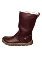 Kozaki damskie - El Naturalista Skórzane kozaki zimowe w kolorze ciemnoczerwonym - miniaturka - grafika 1