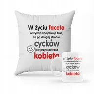 Gadżety dla niej i dla niego - ZESTAW PODUSZKA + KUBEK śmieszny prezent dla kolegi z pracy + IMIĘ 2 - miniaturka - grafika 1