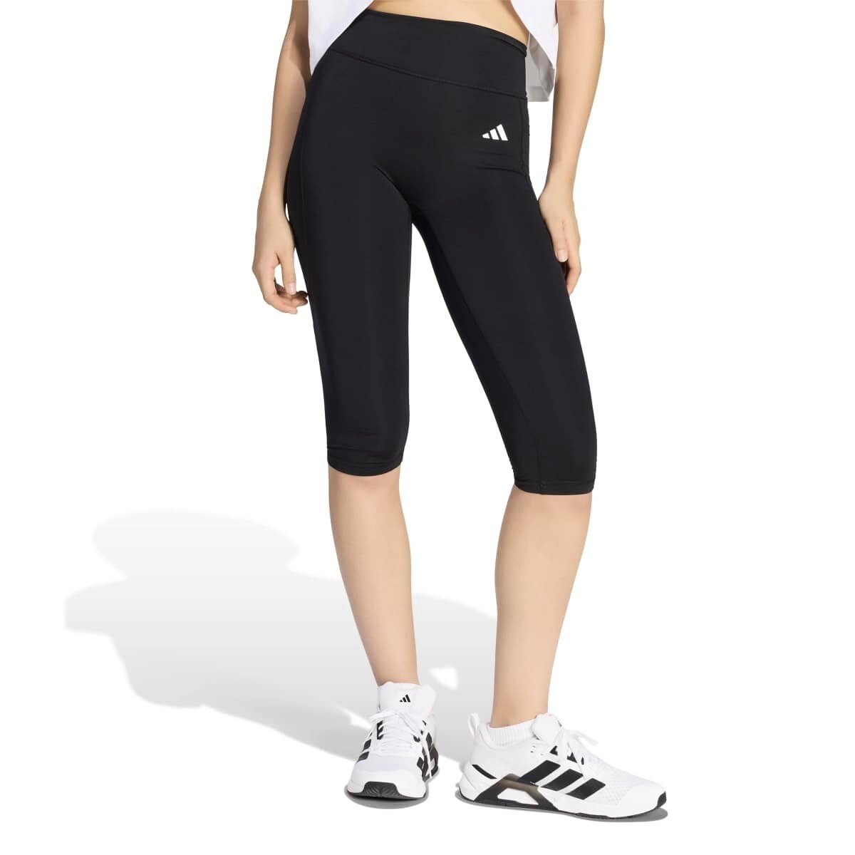 Legginsy damskie adidas Optimé Essentials Capri Leggings Black XS