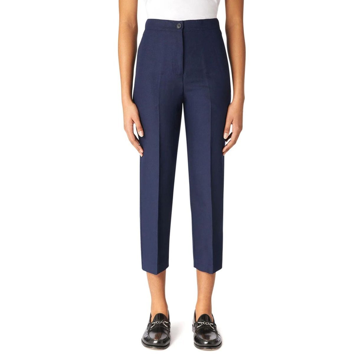 Spodnie damskie Trussardi Linen cygaretki lniane-M