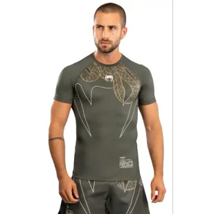 Venum Serpenti Rashguard Short Sleeve Krótki Rękaw Khaki/Bronze/Ivory - Kimona, stroje i obuwie - miniaturka - grafika 1