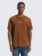 Koszulki męskie - T-SHIRT MĘSKI TOM TAILOR Relaxed Printed, Golden Clay, L - miniaturka - grafika 1
