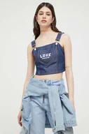 Bluzy damskie - Love Moschino bluza kolor granatowy - miniaturka - grafika 1