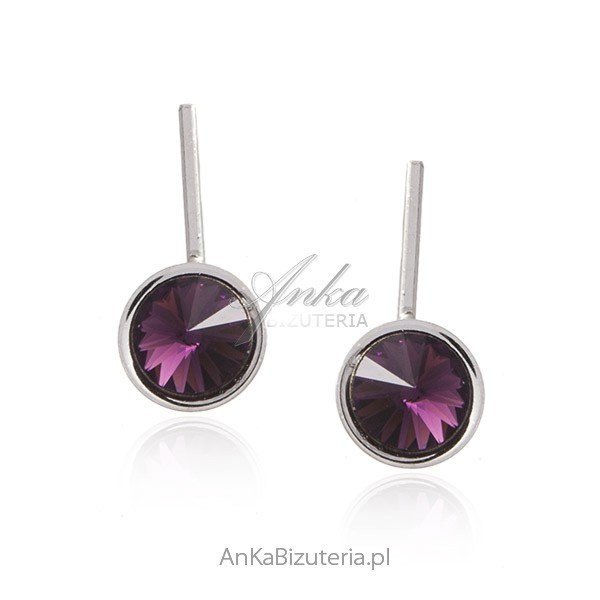 ankabizuteria.pl Kolczyki srebrne Swarovski AMETHYST