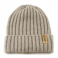 Czapki dla dzieci - Aliap Czapka dziecięca rozm. 46-50 Beż Wełna merino 100% - miniaturka - grafika 1