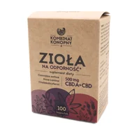Suplementy naturalne - Kombinat Konopny Zioła na odporność, CBDA + CBD 500 mg, 100 kapsułek - miniaturka - grafika 1