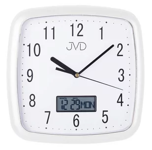 JVD Zegar ścienny DH615.4 26 x 26 cm Data Cichy mechanizm uniwersalny - Zegary - miniaturka - grafika 1