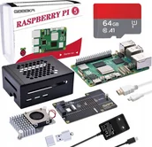 Komputery jednopłytkowe - GeeekPi Raspberry Pi 5 8GB zestaw startowy z N04 M.2 NVMe SSD PCIe 64GB - miniaturka - grafika 1