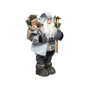 Figurka Mikołaja Z Nartami - Ozdoby bożonarodzeniowe - miniaturka - grafika 1