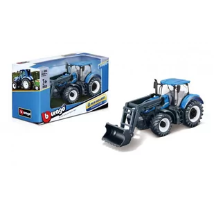 Bburago Traktor Ładowarka Łyżka Model 1:43 New Hol - Samochody i pojazdy dla dzieci - miniaturka - grafika 1