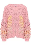 Swetry damskie - blonda Damski kardigan 12419414-BL01, różowy, wielokolorowy, XL/XXL, Różowy, wielokolorowy., XL-XXL - miniaturka - grafika 1