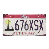 Dekoracje domu - Tablica Rejestracyjna Z Usa Metalowa Ohio - miniaturka - grafika 1