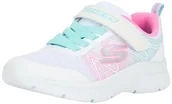 Buty dla dziewczynek - Skechers Sneakersy dziewczęce, białe syntetyczne/wielokolorowe wykończenie, 45 EU, Białe syntetyczne wykończenie, 28 EU - miniaturka - grafika 1