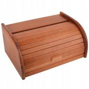 Chlebaki - Creative Home drewniany chlebak, pojemnik na chleb, brązowy - miniaturka - grafika 1