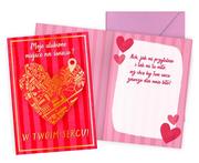 Kartki okolicznościowe i zaproszenia - Karnet B6 Walentynki - Kukartka - miniaturka - grafika 1