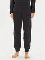 Spodnie sportowe damskie - Calvin Klein Underwear Spodnie dresowe 000QS7262E Czarny Regular Fit - miniaturka - grafika 1