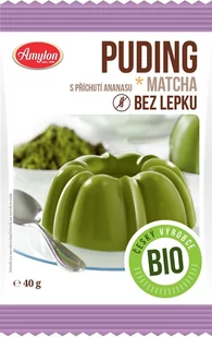 Amylon BUDYŃ Z HERBATĄ MATCHA O SMAKU ANANASOWYM (BEZGLUTENOWY) BIO 40 g - - Kisiel - miniaturka - grafika 1