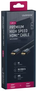 ClickTronic Kabel TV Monitor HDMI 70301 High Speed HDMIT Kabel mit Ethernet [1x - Kable - miniaturka - grafika 1