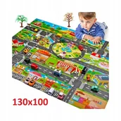Maty edukacyjne - Mata edukacyjna do zabawy 130 x100, miasto, ulice, 1 szt. - miniaturka - grafika 1