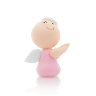 Aniołek - serce – modelina - kolor różowy - Figurki dekoracyjne - miniaturka - grafika 1