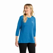 Koszulki sportowe damskie - Damska koszulka sportowa Jack Wolfskin CROSSTRAIL 3/4 T W Sky Blue - XS - miniaturka - grafika 1