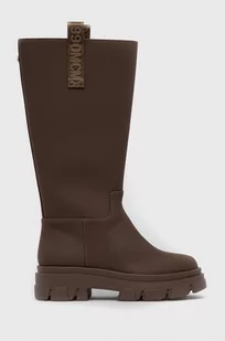 Steve Madden kozaki Lodge damskie kolor brązowy na platformie - Kozaki damskie - miniaturka - grafika 1