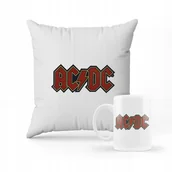 Gadżety dla niej i dla niego - ZESTAW PODUSZKA + KUBEK Prezent AC DC + IMIĘ - miniaturka - grafika 1