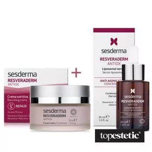 SesDerma Resveraderm zestaw: krem + serum, 50ml + 30ml 7071813 - Zestawy kosmetyków damskich - miniaturka - grafika 1