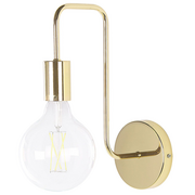Lampy sufitowe - Beliani Lampa ścienna metalowa złota SAVENA - miniaturka - grafika 1