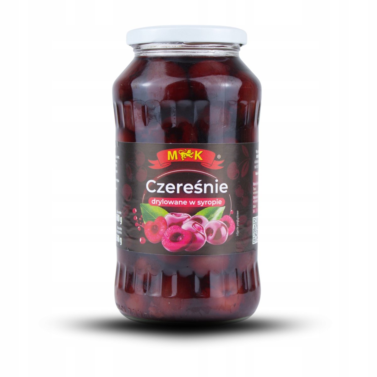 CZEREŚNIE KOKTAJLOWE CZERWONE W SYROPIE MK 680G