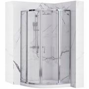 Kabiny prysznicowe - Rea Kabina Prysznicowa REA Look Chrom 80x80 + biały brodzik - miniaturka - grafika 1