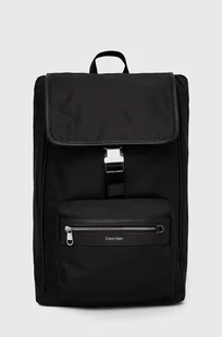 Calvin Klein plecak męski kolor czarny duży gładki - Plecaki - miniaturka - grafika 1