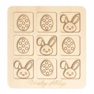 Gry planszowe - Gra Kółko i Krzyżyk Wielkanocna Zając I Jajko - miniaturka - grafika 1