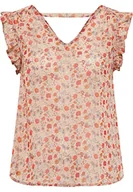 Bluzki damskie - DreiMaster Vintage Damska bluzka z krótkim rękawem, różowa, wielokolorowa, S - miniaturka - grafika 1