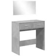 Toaletki - vidaXL Toaletka z lustrem betonowa szara 80x39x80 cm - miniaturka - grafika 1