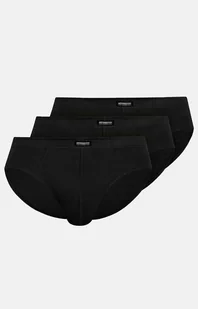 3-pack Bawełniane slipy męskie czarne Classic 1446-K122_, Kolor czarny, Rozmiar L, Henderson - Intymna - Majtki męskie - miniaturka - grafika 1
