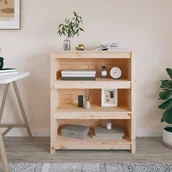 Regały - Regał Na Książki, 80X35X97 Cm, Lite Drewno Sosnowe - miniaturka - grafika 1