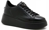 Półbuty damskie - SNEAKERSY CARINII CZARNE SKÓRA B9284-J23 R.39 - miniaturka - grafika 1