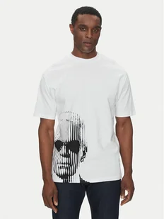 KARL LAGERFELD T-Shirt 755240 552225 Biały Oversize - Koszulki męskie - miniaturka - grafika 1