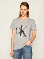 Koszulki i topy damskie - Calvin Klein Underwear T-Shirt Crew Neck 000QS6436E Szary Regular Fit - miniaturka - grafika 1