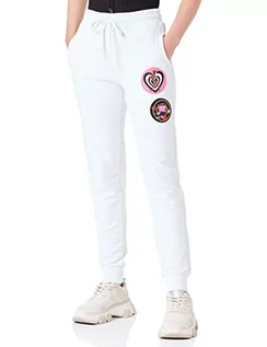 Spodnie damskie - Love Moschino Regularne Fit Jogger Spodnie Damskie Casual, Optyczny biały, 40 - grafika 1