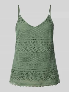 Top na ramiączkach o kroju relaxed fit z mieszanki bawełny model ‘HONEY’ - Koszulki i topy damskie - miniaturka - grafika 1