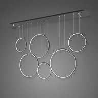 Lampy sufitowe - Altavola Design Lampa wisząca Ledowe Okręgi no. 8 czarna 180 cm in 3k LA076/P_180_in_3k_black - miniaturka - grafika 1