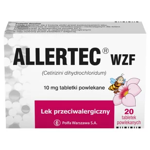 Allertec WZF Tabletki Powlekane 10 mg 20 Tabl. - Leki na alergię - miniaturka - grafika 1