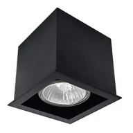 Lampy sufitowe - Wpuszczana lampa natynkowa Cage 1078 Shilo kostka czarna - miniaturka - grafika 1