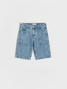 Reserved - Denimowe szorty baggy - niebieski - Spodnie i spodenki dla chłopców - miniaturka - grafika 1