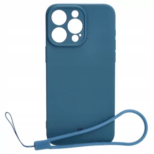 Etui Bizon Case Silicone do iPhone 15 Pro Max, granatowe - Etui i futerały do telefonów - miniaturka - grafika 1