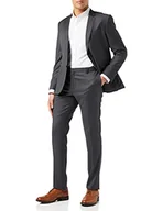 Kurtki męskie - Hackett London Męska kurtka Plain Wool Twill R CC Business Suit Jacket, 925 middle Grey, 44 - miniaturka - grafika 1