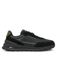 Sneakersy męskie - Sneakersy Tommy Hilfiger Retro Runner Seasonal FM0FM05328 Czarny - miniaturka - grafika 1